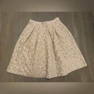 APUWEISER-RICHE LEOPARD PRINT GOLD SHIMMER PLEATED SKIRT - Size 1 SKU:166